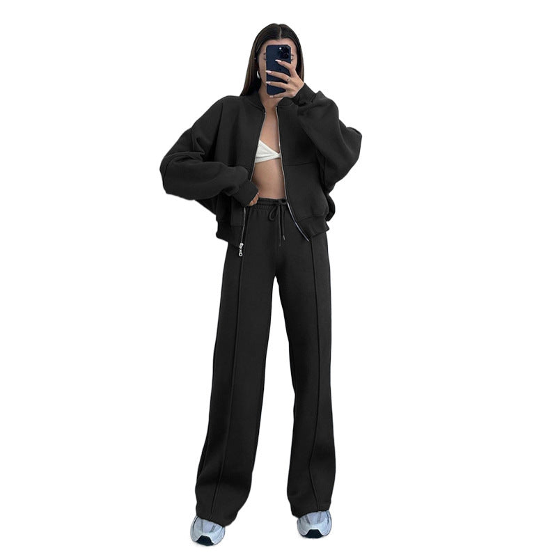 Damer Casual Set av mjukt fleece med jacka och byxor Mirla-Eva Jonsson