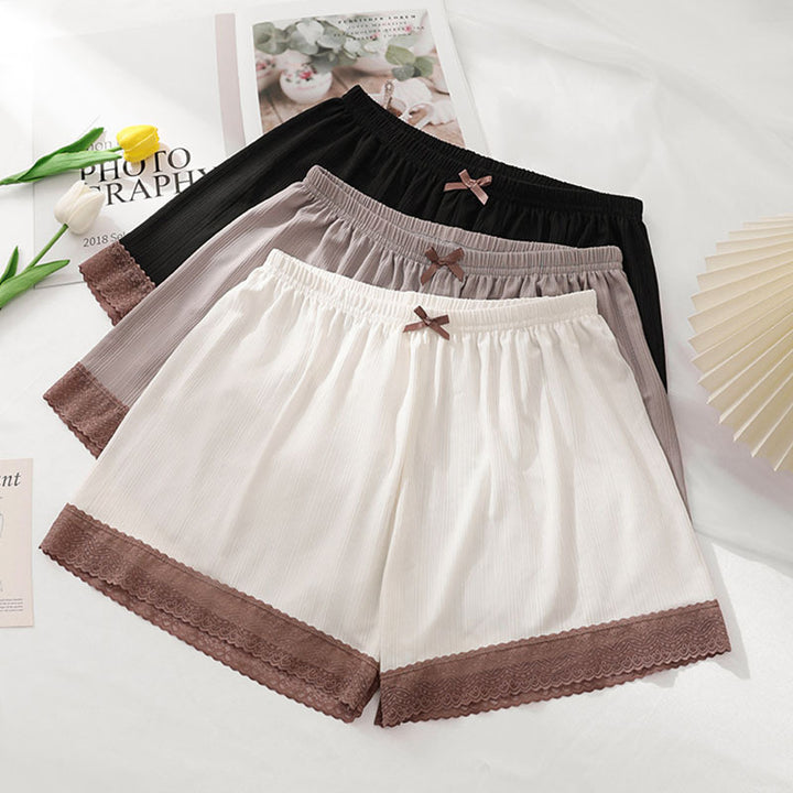 Damer Casual Shorts med dekorativt spetsband Mirla-Eva Jonsson
