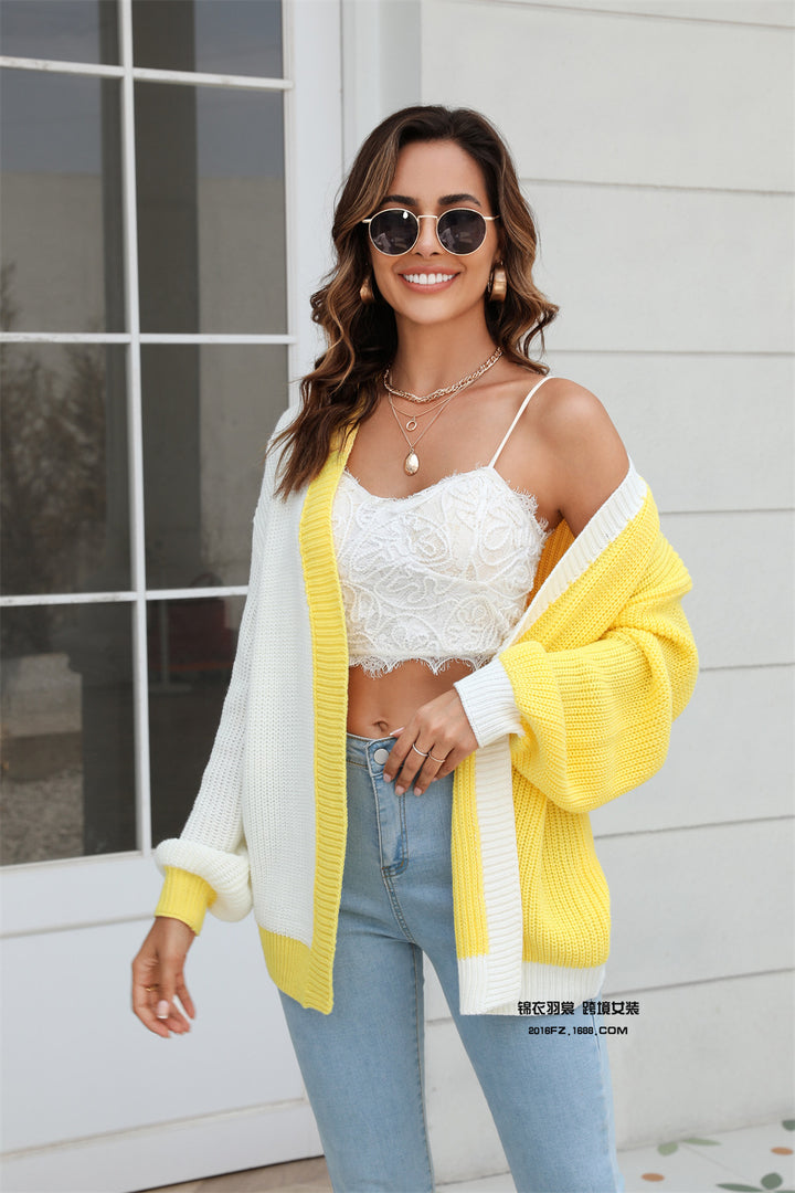 Damer Casual Stickad Cardigan med Vida Ärmar Mirla-Eva Jonsson