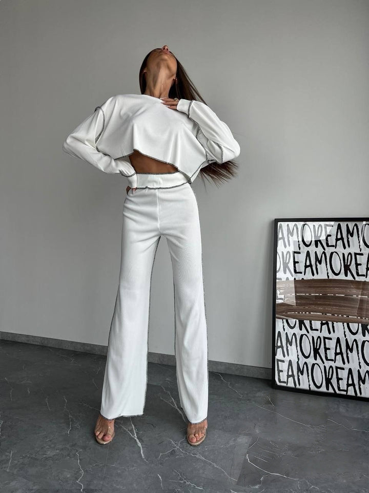 Damer Casual och Elegant Lounge Set med Lös Passform Mirla-Eva Jonsson