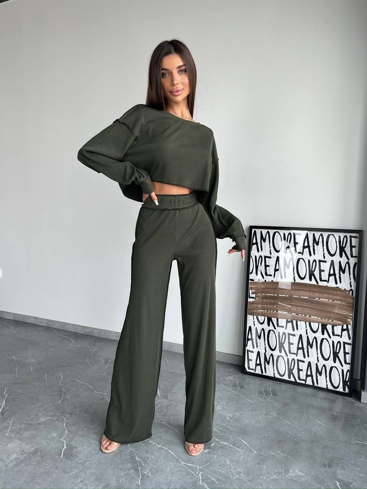 Damer Casual och Elegant Lounge Set med Lös Passform Mirla-Eva Jonsson