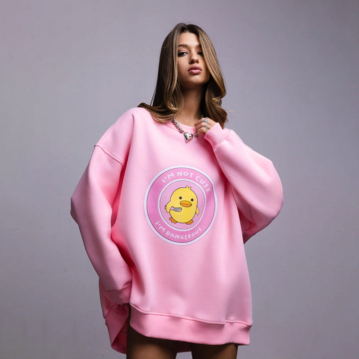 Damer Casual sweatshirt med tryckt motiv Mirla-Eva Jonsson