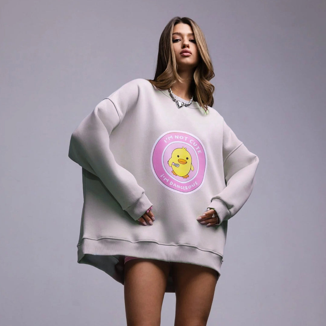 Damer Casual sweatshirt med tryckt motiv Mirla-Eva Jonsson