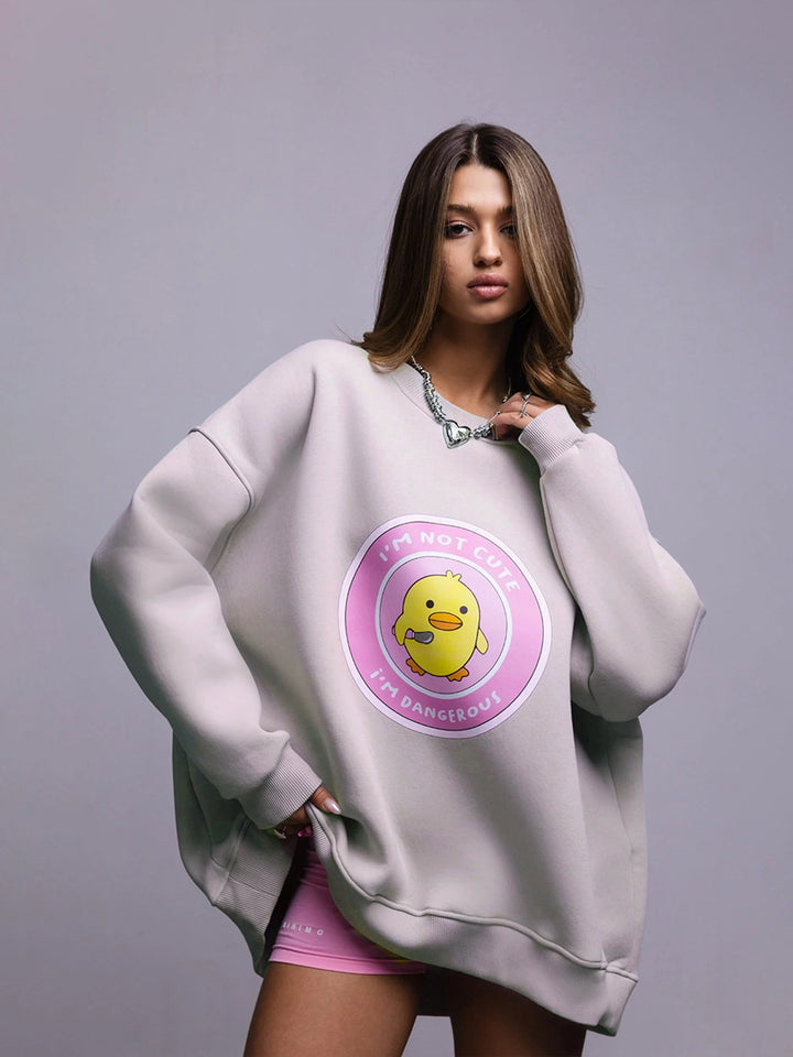 Damer Casual sweatshirt med tryckt motiv Mirla-Eva Jonsson