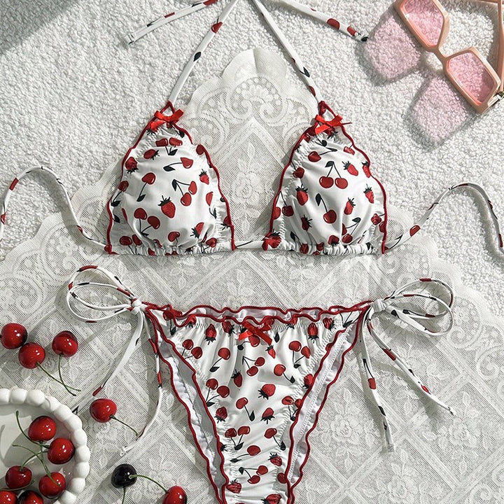 Damer Chic Triangel-Bikini med fruktig design Mirla-Eva Jonsson