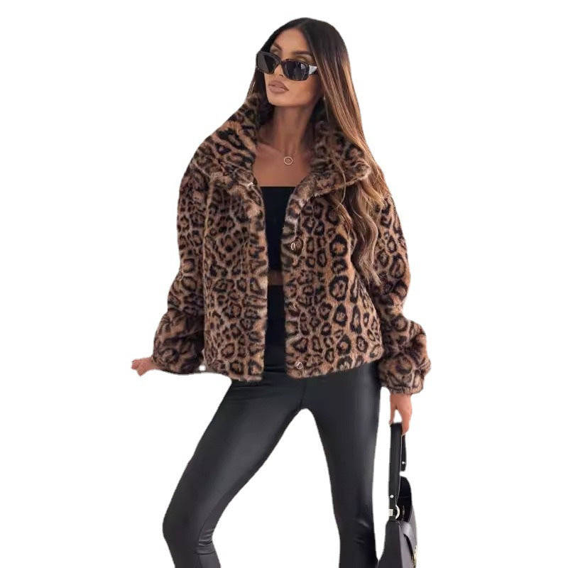 Damer Chice Fleecejacka med leopardmönster Mirla-Eva Jonsson