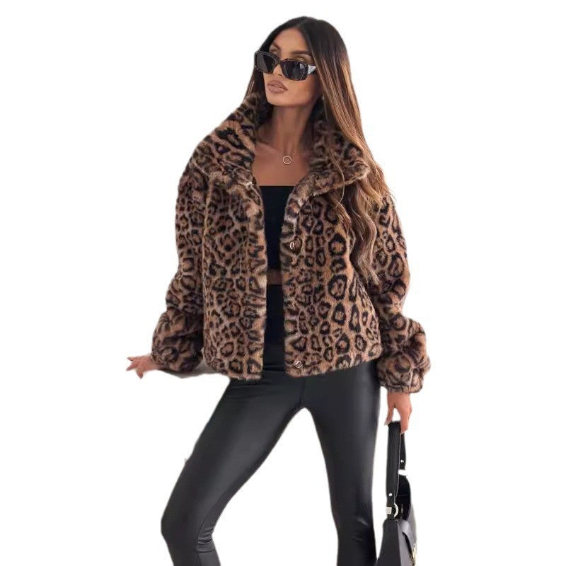 Damer Chice Fleecejacka med leopardmönster Mirla-Eva Jonsson