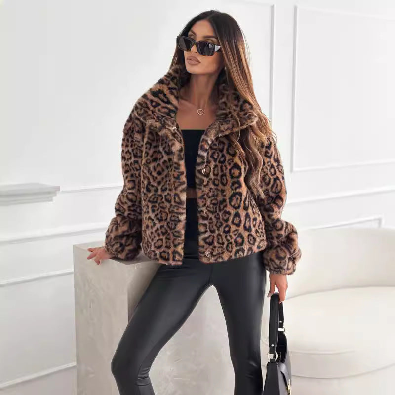 Damer Chice Fleecejacka med leopardmönster Mirla-Eva Jonsson