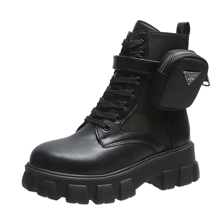 Damer Chunky Boots med praktisk sidofickdesign Eva Jonsson-Eva Jonsson