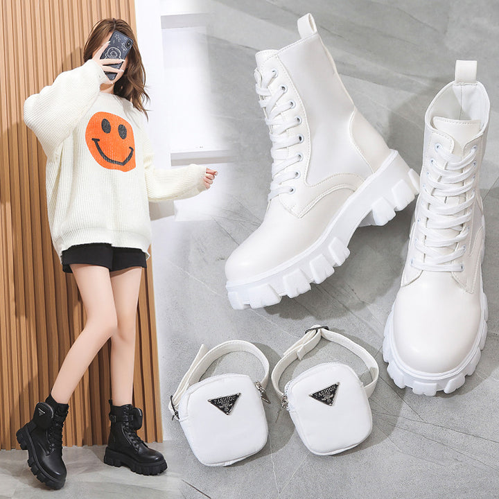 Damer Chunky Boots med praktisk sidofickdesign Eva Jonsson-Eva Jonsson