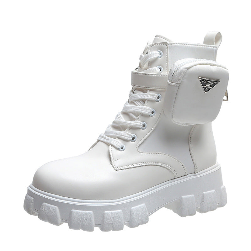 Damer Chunky Boots med praktisk sidofickdesign Eva Jonsson-Eva Jonsson