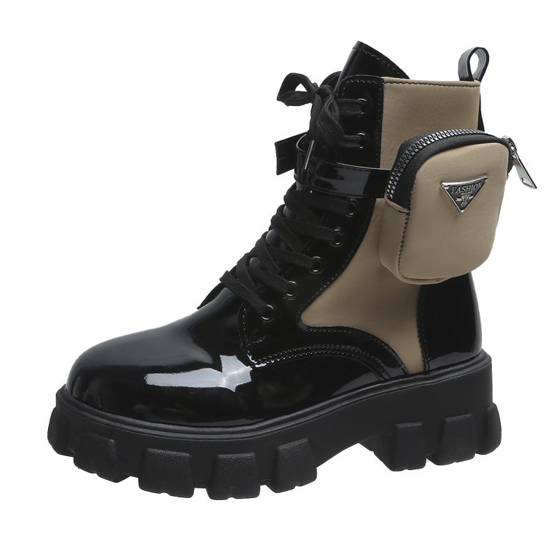 Damer Chunky Boots med praktisk sidofickdesign Mirla-Eva Jonsson