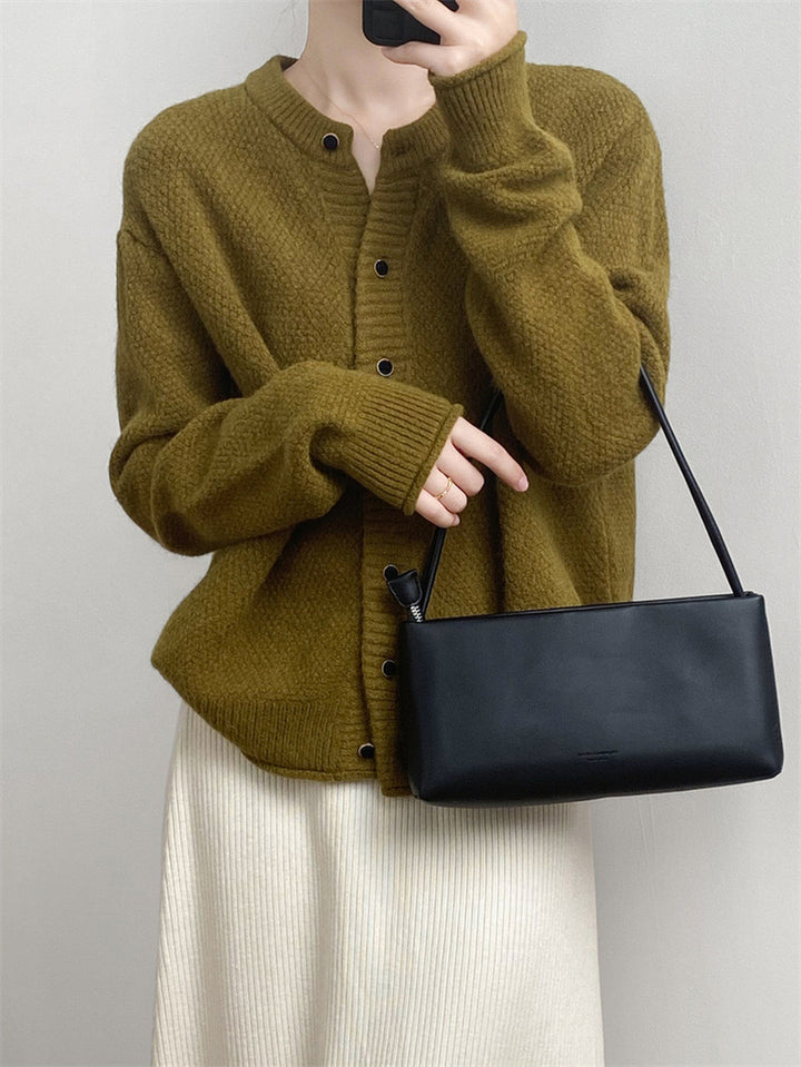 Damer Chunky Kofta med knäppning och breda ärmavslut Eva Jonsson-Eva Jonsson