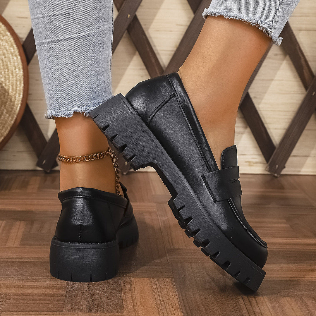 Damer Chunky Loafers i Modern Stil med Halkfri Profilsoffa Mirla-Eva Jonsson