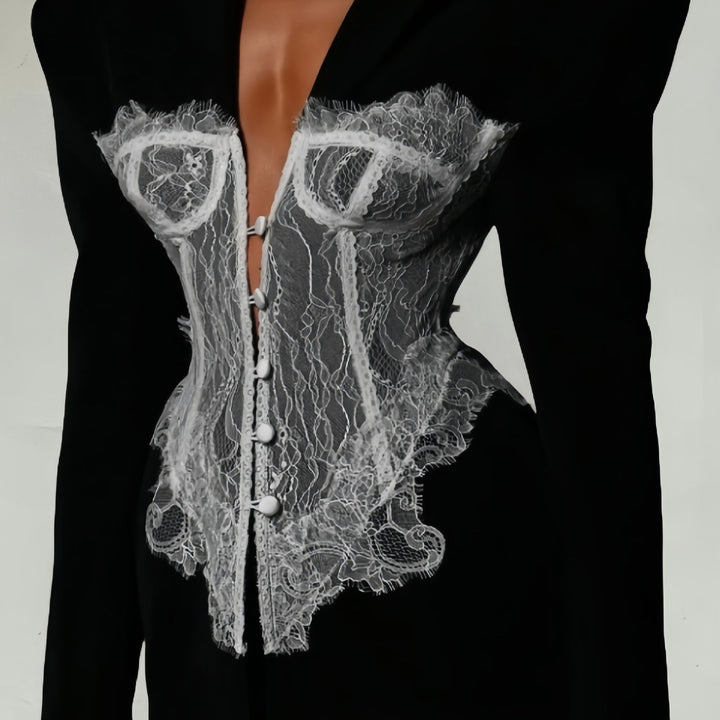 Damer Couture Blazer med spetsinsatser Mirla-Eva Jonsson