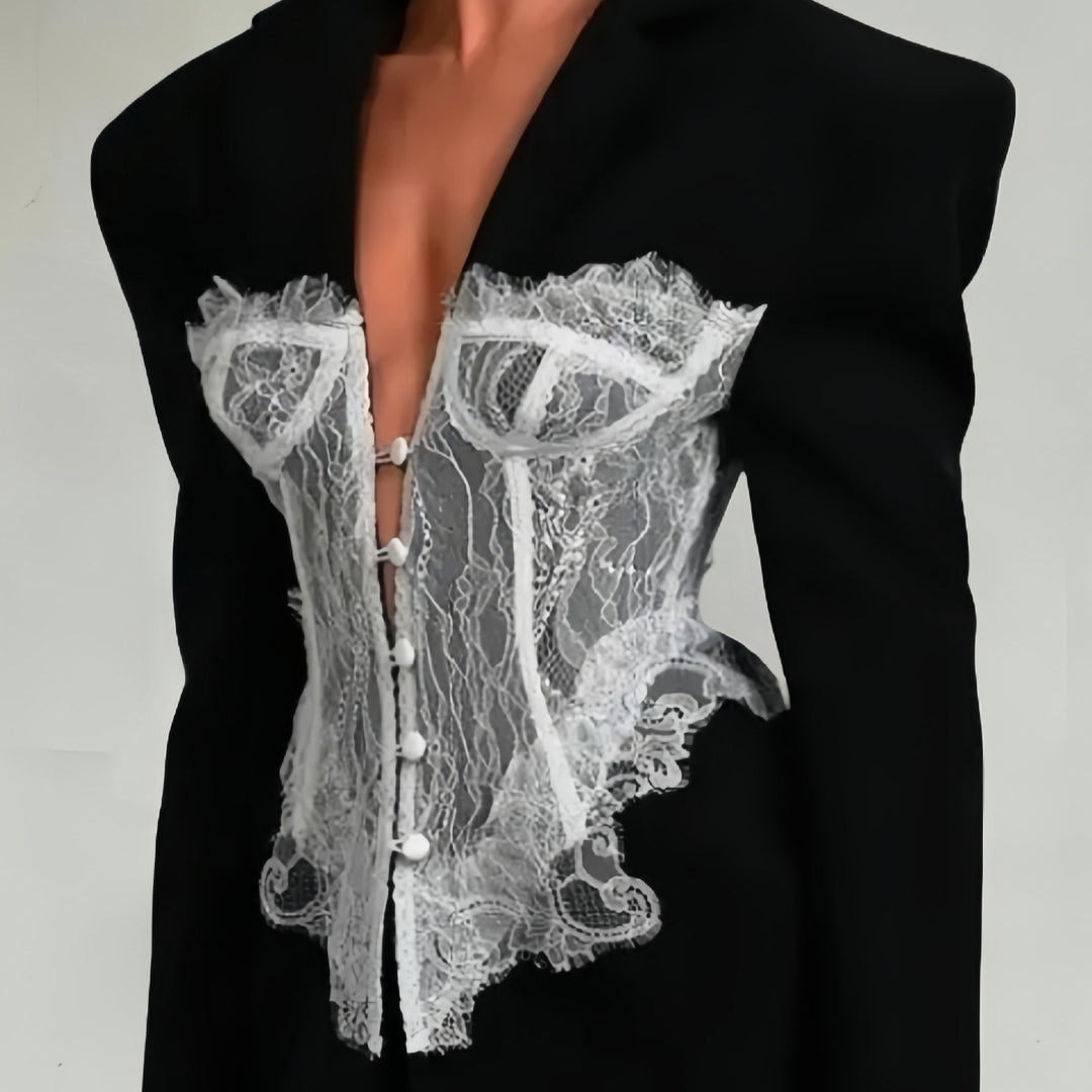 Damer Couture Blazer med spetsinsatser Mirla-Eva Jonsson