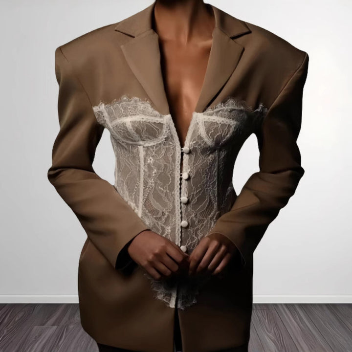 Damer Couture Blazer med spetsinsatser Mirla-Eva Jonsson