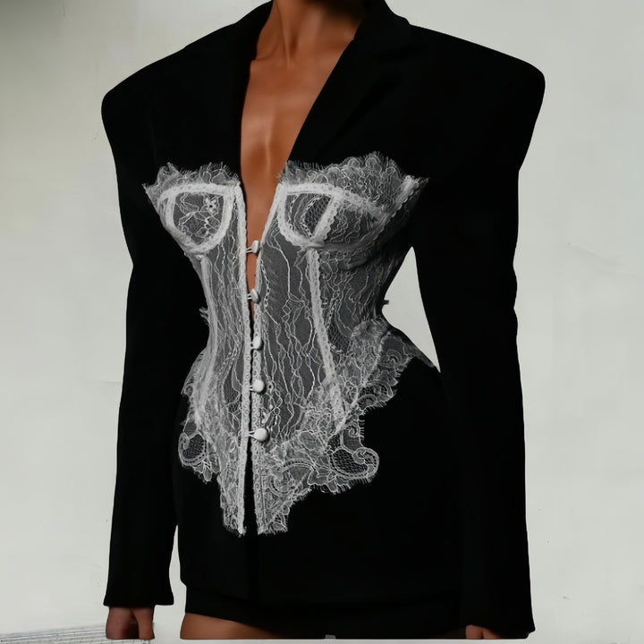 Damer Couture Blazer med spetsinsatser Mirla-Eva Jonsson