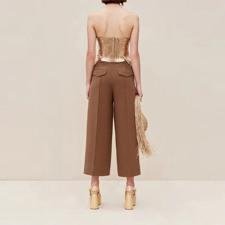 Damer Couture Bustier med skimrande veckinsatser och peplumskärning-Eva Jonsson