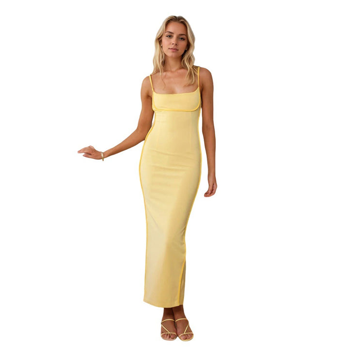 Damer Couture Maxi Klänning med Eleganta Remmar och Figur-Framhävande Snitt Mirla-Eva Jonsson