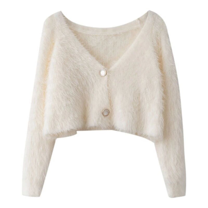 Damer Cozy Cardigan med V-ringning och knappdetalj Mirla-Eva Jonsson