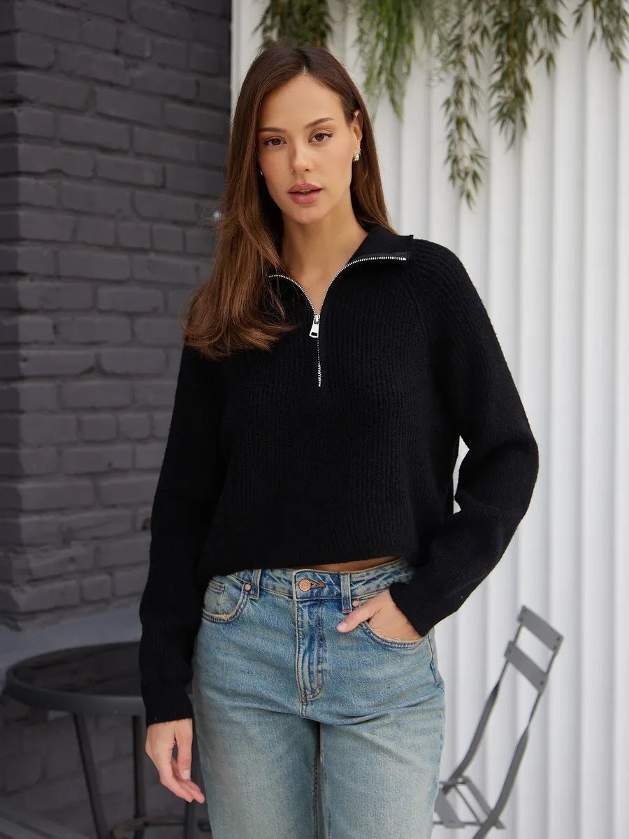 Damer Cozy Hoodie med krage och dragkedja Eva Jonsson-Eva Jonsson