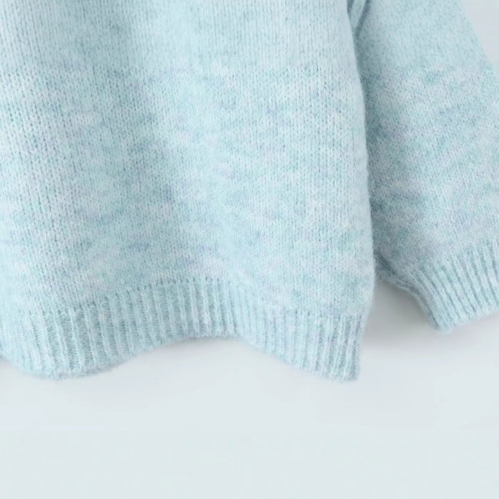 Damer Cozy Knit Tröja med Rund Hals-Eva Jonsson