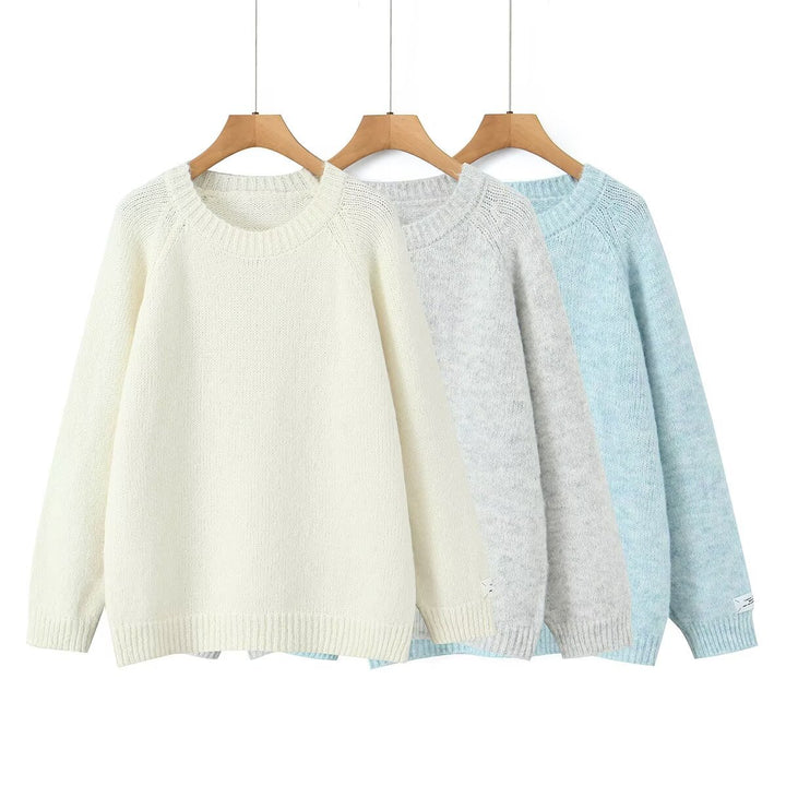Damer Cozy Knit Tröja med Rund Hals-Eva Jonsson