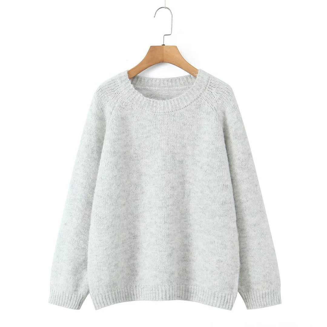 Damer Cozy Knit Tröja med Rund Hals-Eva Jonsson