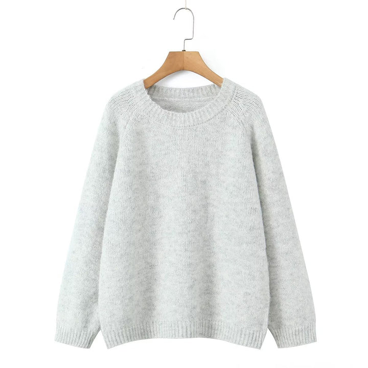 Damer Cozy Knit Tröja med Rund Hals-Eva Jonsson