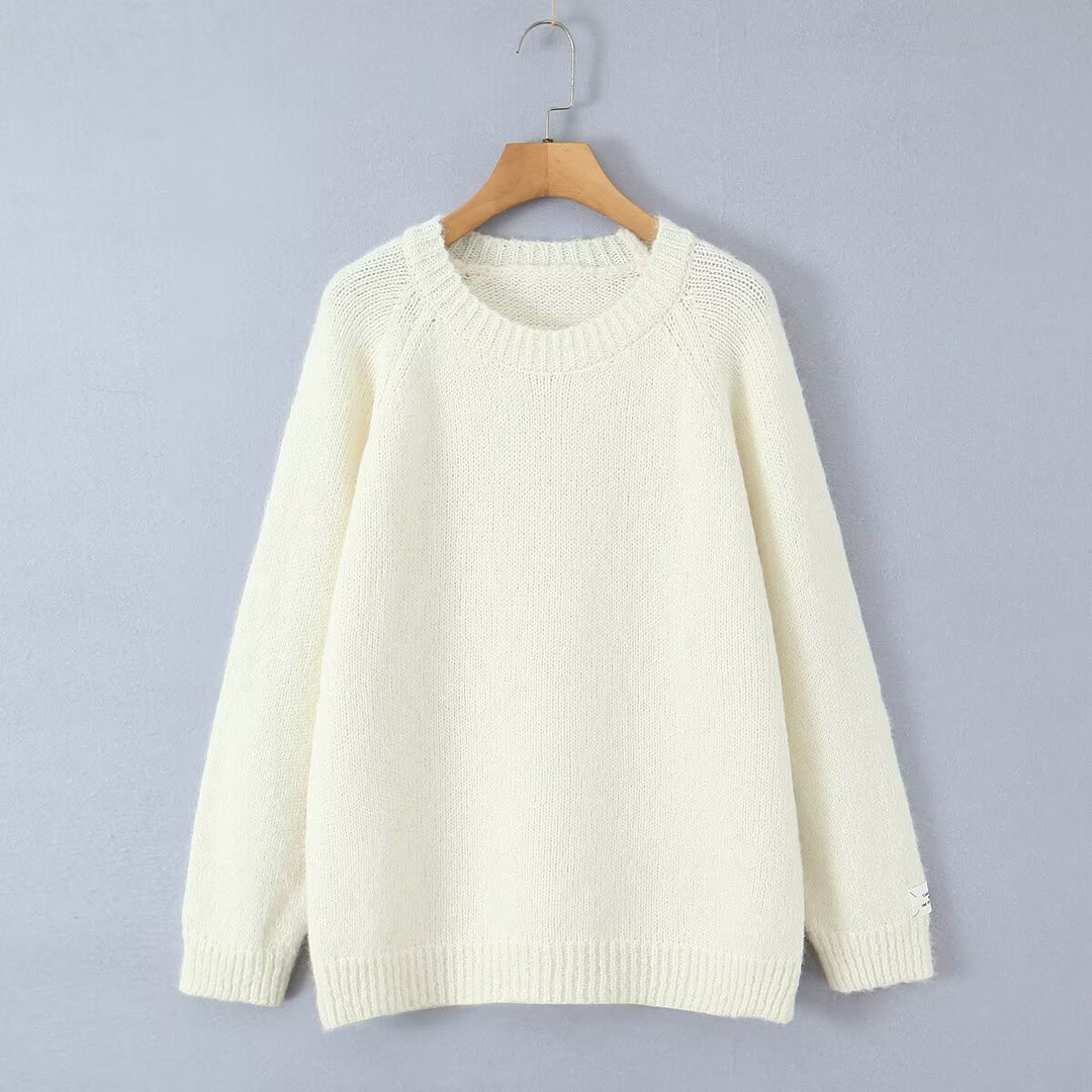 Damer Cozy Knit Tröja med Rund Hals-Eva Jonsson