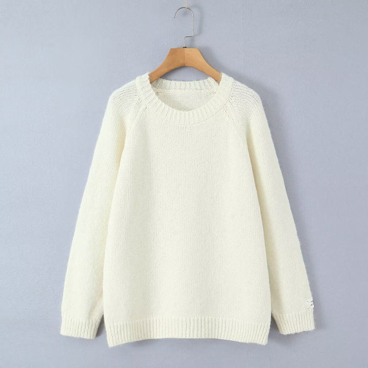 Damer Cozy Knit Tröja med Rund Hals-Eva Jonsson