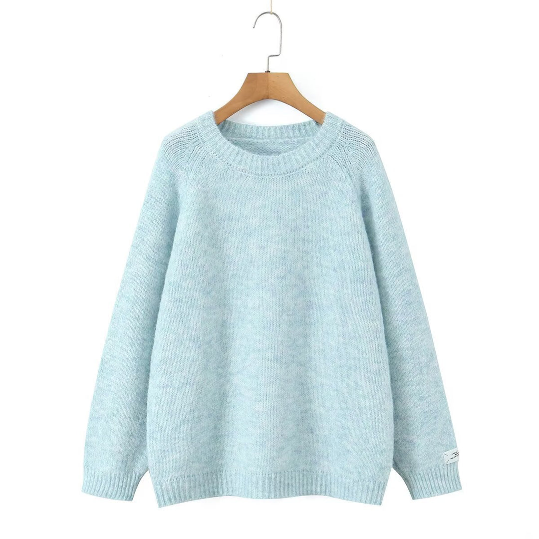 Damer Cozy Knit Tröja med Rund Hals-Eva Jonsson