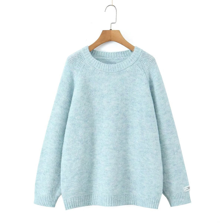 Damer Cozy Knit Tröja med Rund Hals-Eva Jonsson