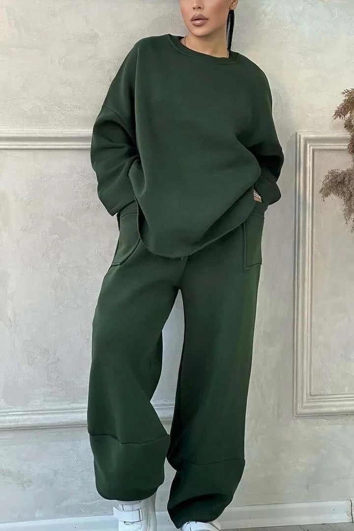 Damer Cozy Oversized Sweatset med rymliga fickor och behaglig passform Mirla-Eva Jonsson