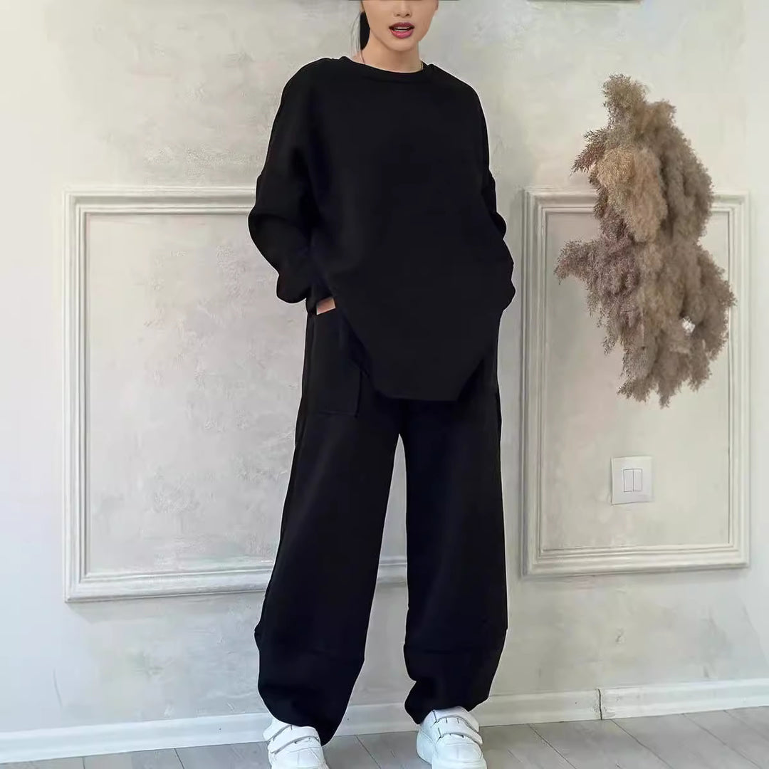 Damer Cozy Oversized Sweatset med rymliga fickor och behaglig passform Mirla-Eva Jonsson