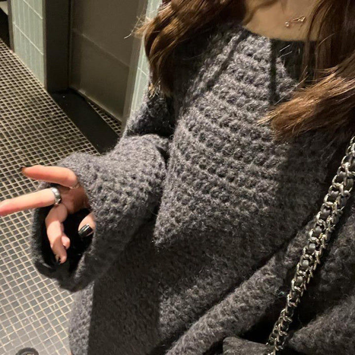 Damer Cozy Oversized Tröja gjort av chunky knit Mirla-Eva Jonsson
