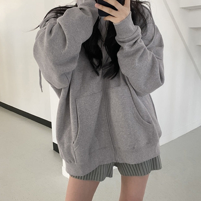 Damer Cozy Oversized Zip-Up Hoodie Mirla-Eva Jonsson