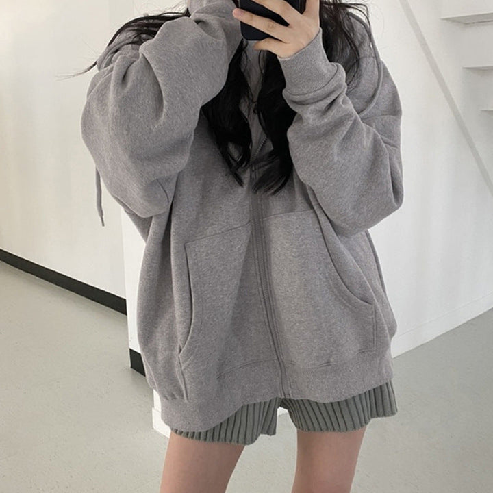 Damer Cozy Oversized Zip-Up Hoodie Mirla-Eva Jonsson