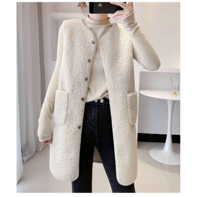 Damer Cozy Vest med tryckknappar och sidofickor Mirla-Eva Jonsson