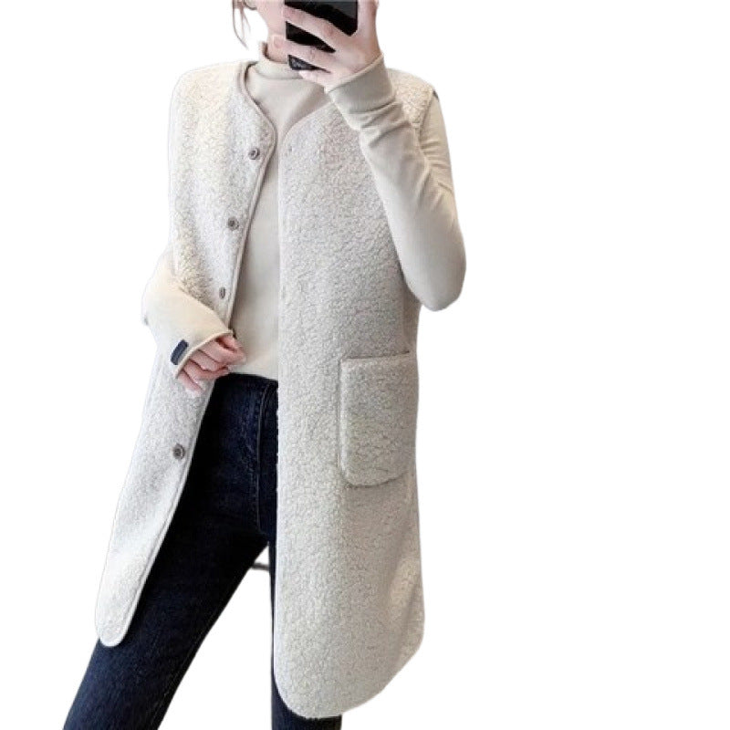 Damer Cozy Vest med tryckknappar och sidofickor Mirla-Eva Jonsson
