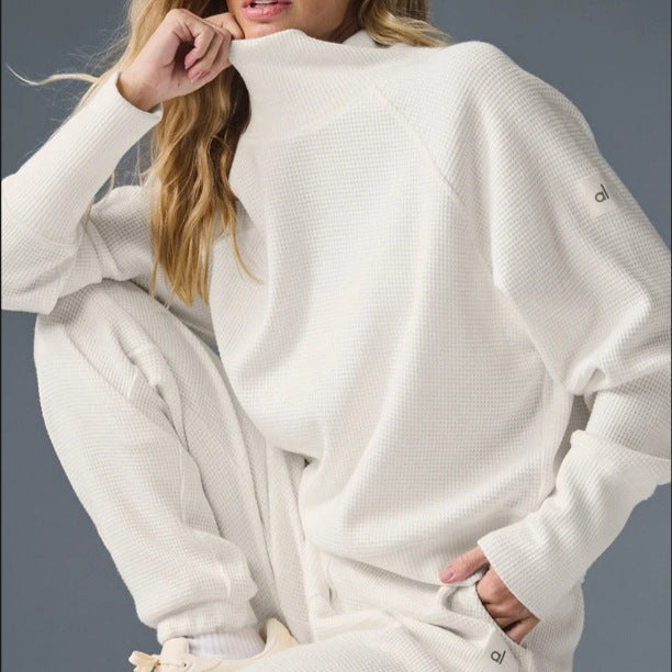 Damer Cozy Waffle Stick Sweater Set Mirla-Eva Jonsson
