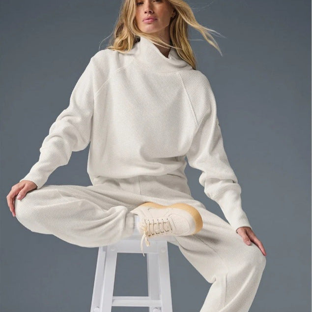 Damer Cozy Waffle Stick Sweater Set Mirla-Eva Jonsson