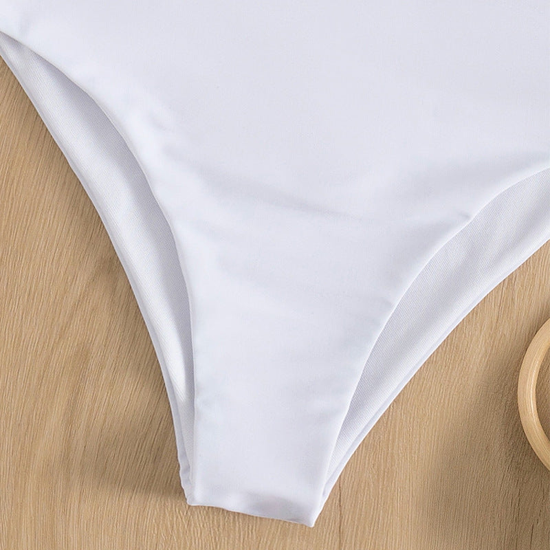Damer Crop-Bikiniöverdel med volangdetaljer och djurmönster Mirla-Eva Jonsson