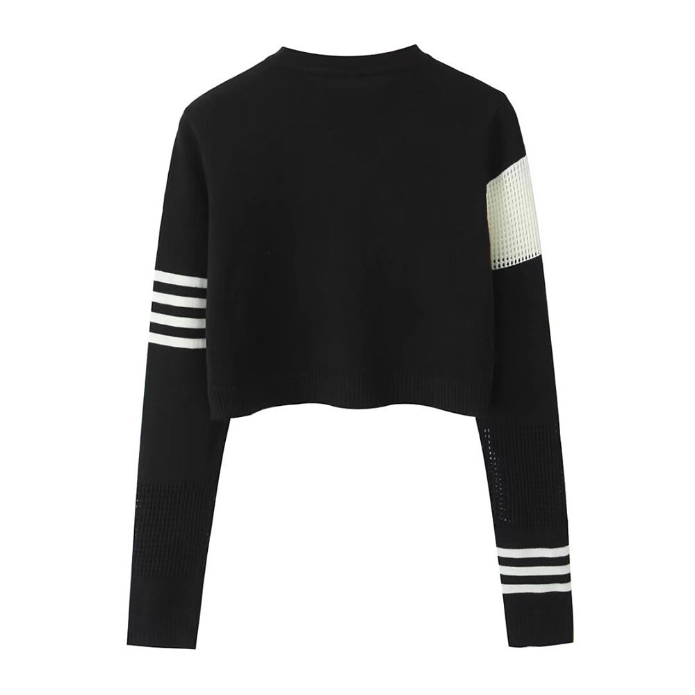 Damer Crop-Cardigan med modern design och strukturerad väv Mirla-Eva Jonsson