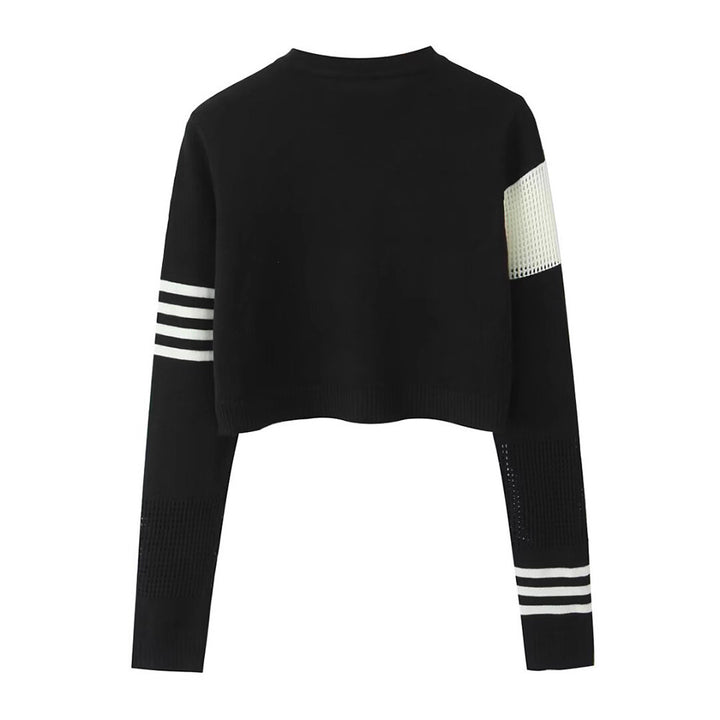 Damer Crop-Cardigan med modern design och strukturerad väv Mirla-Eva Jonsson