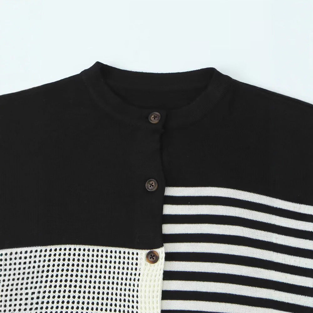 Damer Crop-Cardigan med modern design och strukturerad väv Mirla-Eva Jonsson