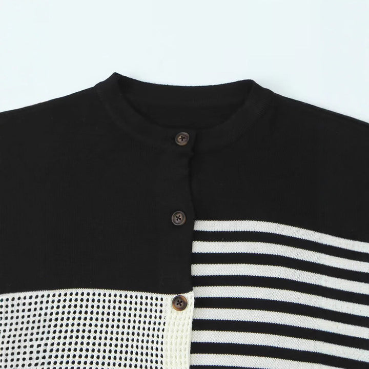 Damer Crop-Cardigan med modern design och strukturerad väv Mirla-Eva Jonsson
