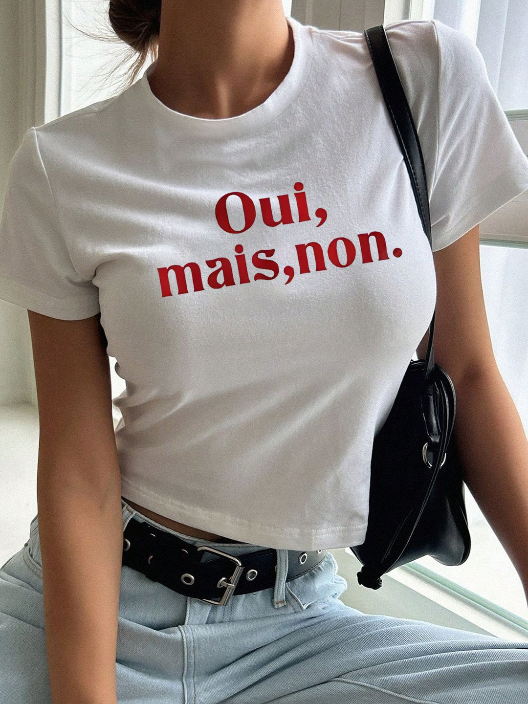 Damer Crop-T-Shirt med inspirerande statement-tryck Mirla 1777452262-Eva Jonsson