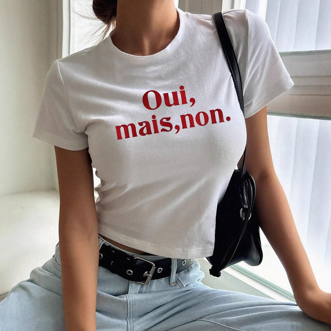 Damer Crop-T-Shirt med inspirerande statement-tryck Mirla 1777452262-Eva Jonsson